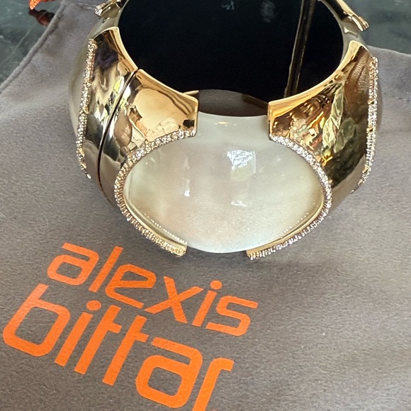 Alexis Bittar VERY RARE Moon Stone ,Gold and Diamond Bracelet - Picture 7 of 14